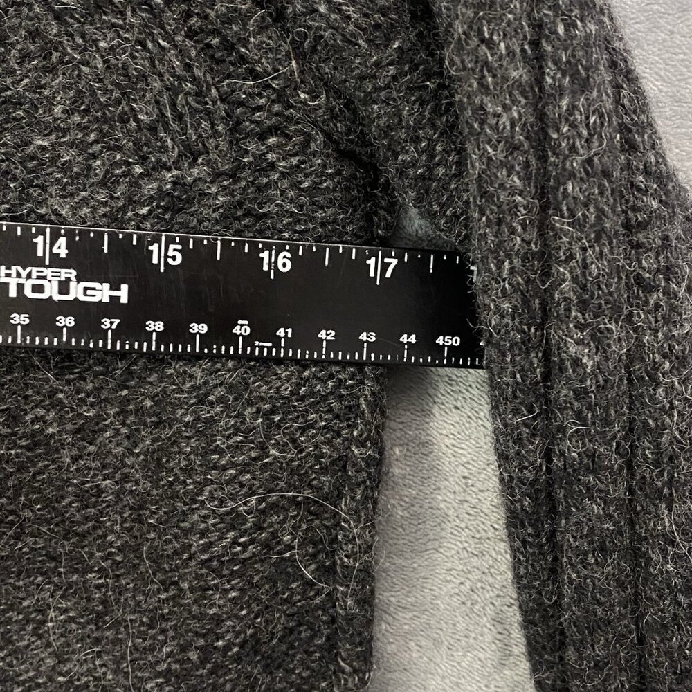 BROCHU WALKER Women Wool Sweater Sz M Black Crop Alpaca Casual Scholar 3-33 - Picture 4 of 10